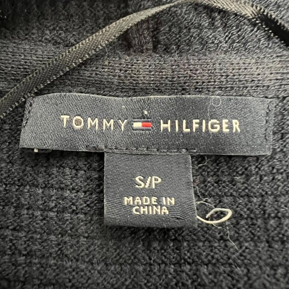 Tommy Hilfiger Womens Open Front Knit Sleeveless Cardigan Navy/White Size S/P - Picture 7 of 8